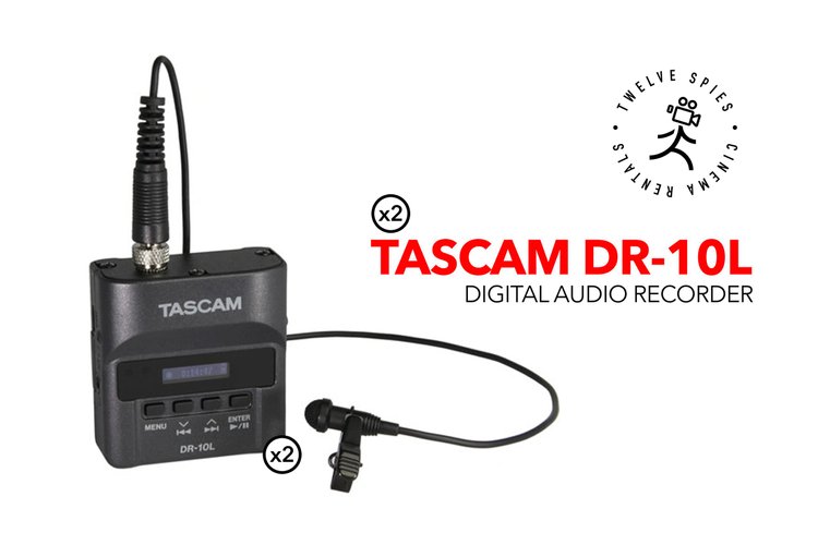 (2) Tascam DR-10L Digital Audio Recorder with Lavalier Mic
