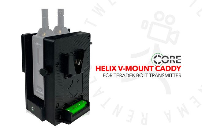Core SWX V-mount caddy for Teradek Bolt transmitters