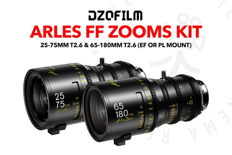 DZOFilm Arles Full Frame Zooms Kit | 25-75mm T2.6 & 65-180mm T2.6 (EF or PL)